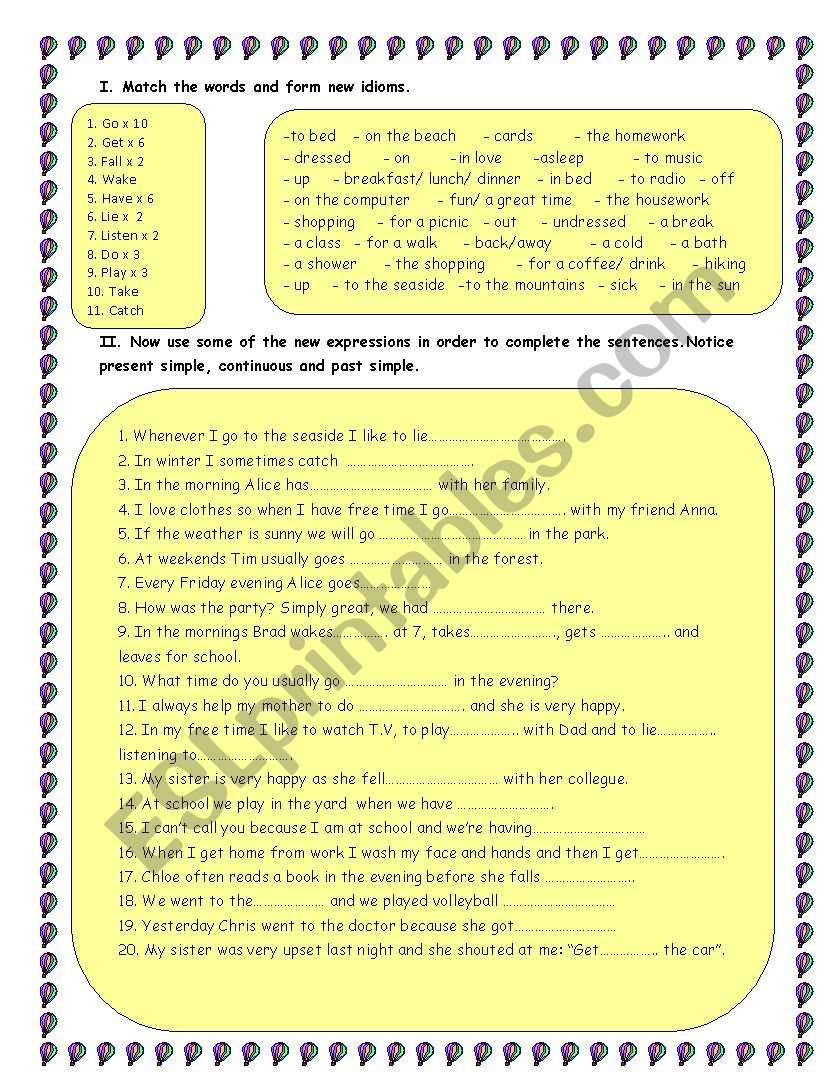 revision worksheet