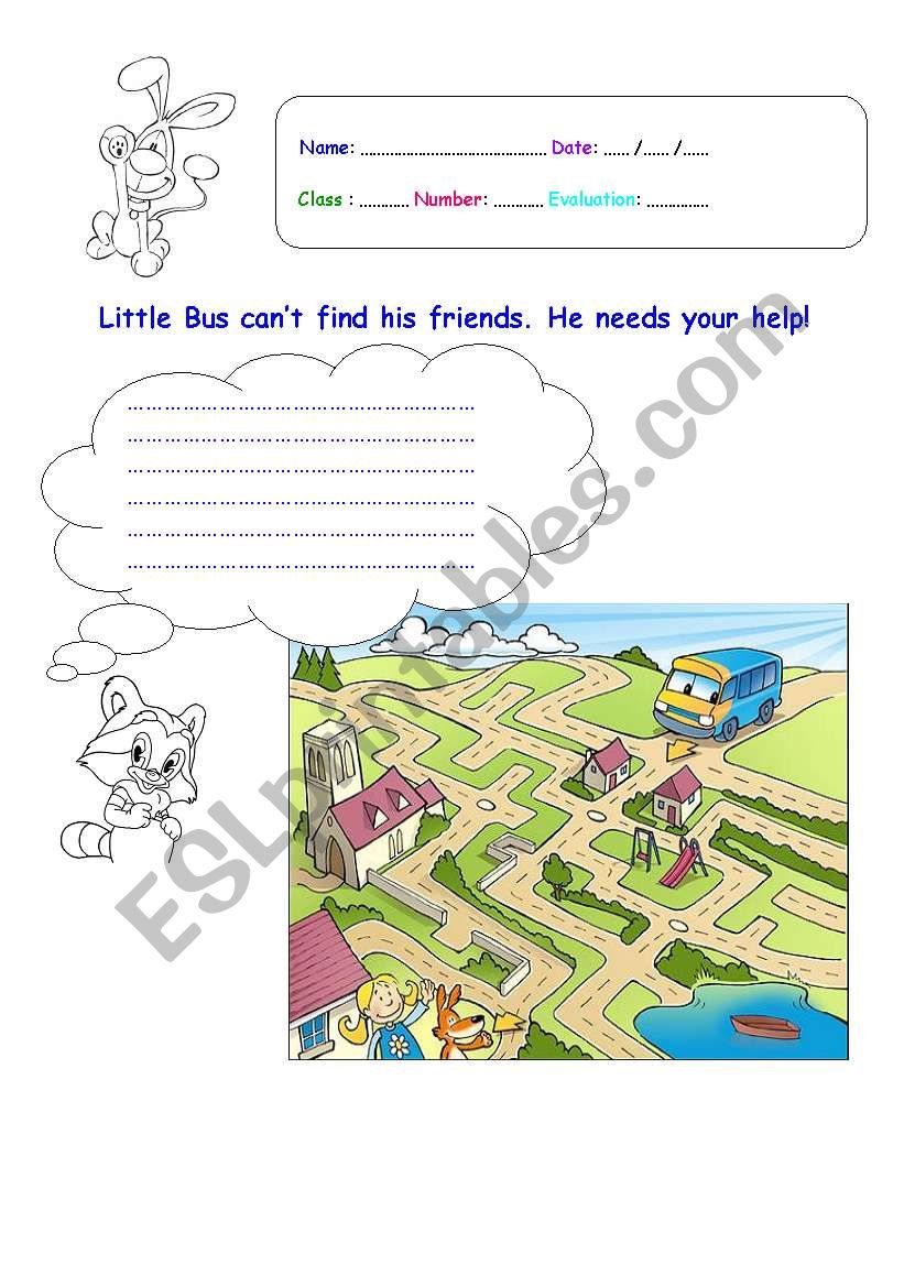 Directions worksheet