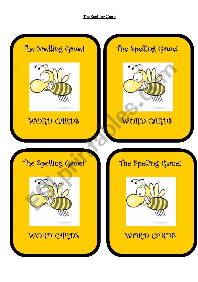 The Spelling Game worksheet