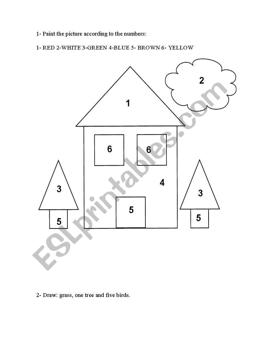 Draw and paint worksheet