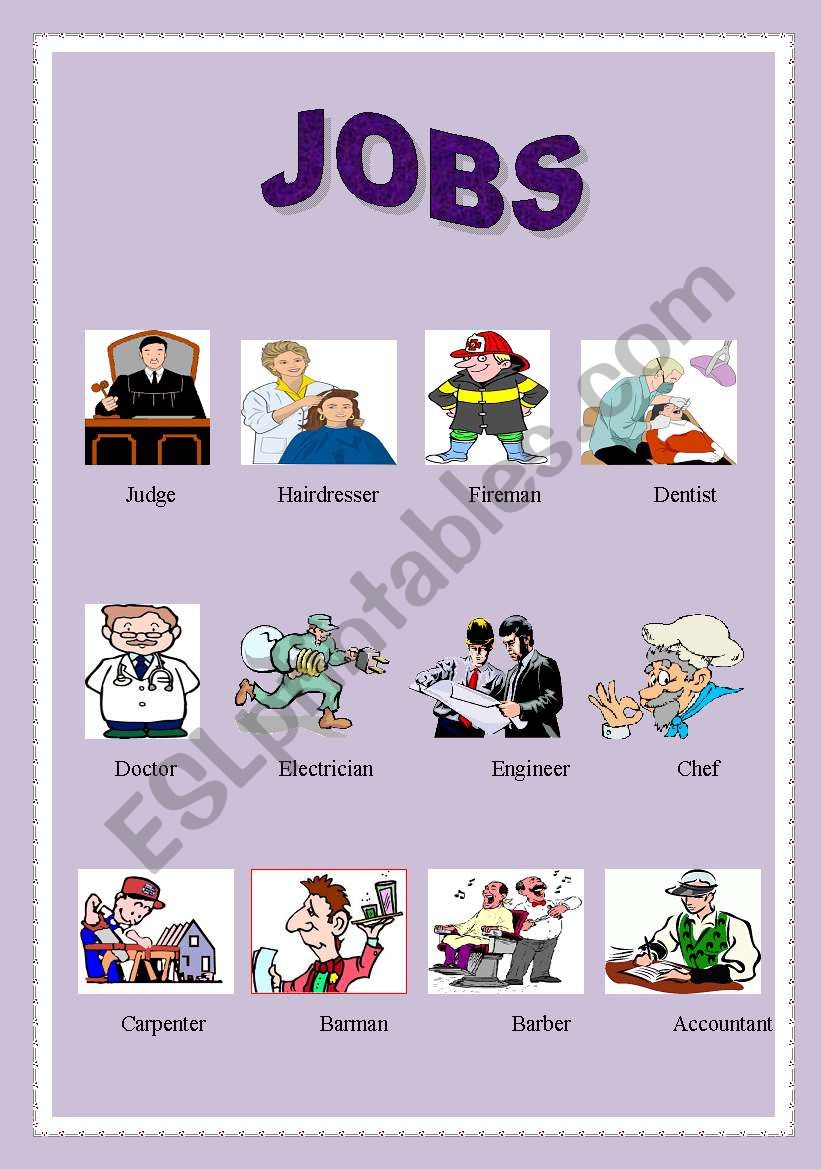 Jobs worksheet