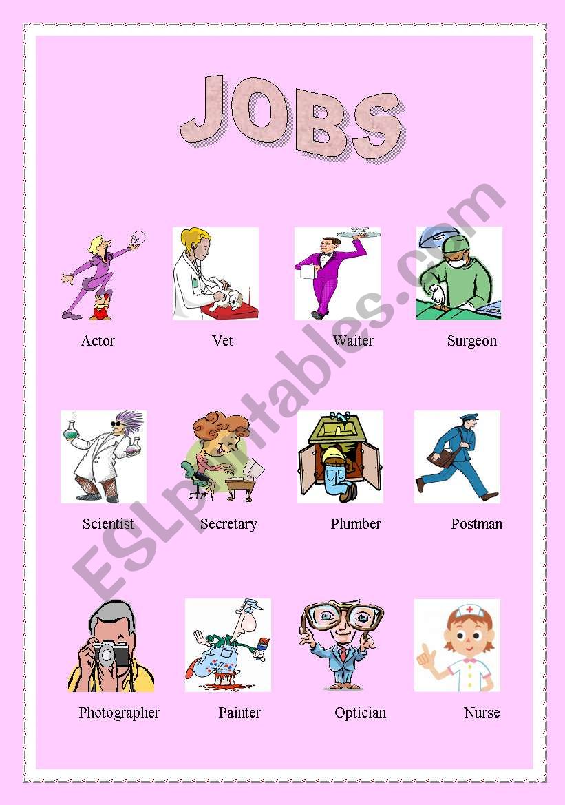 Jobs worksheet