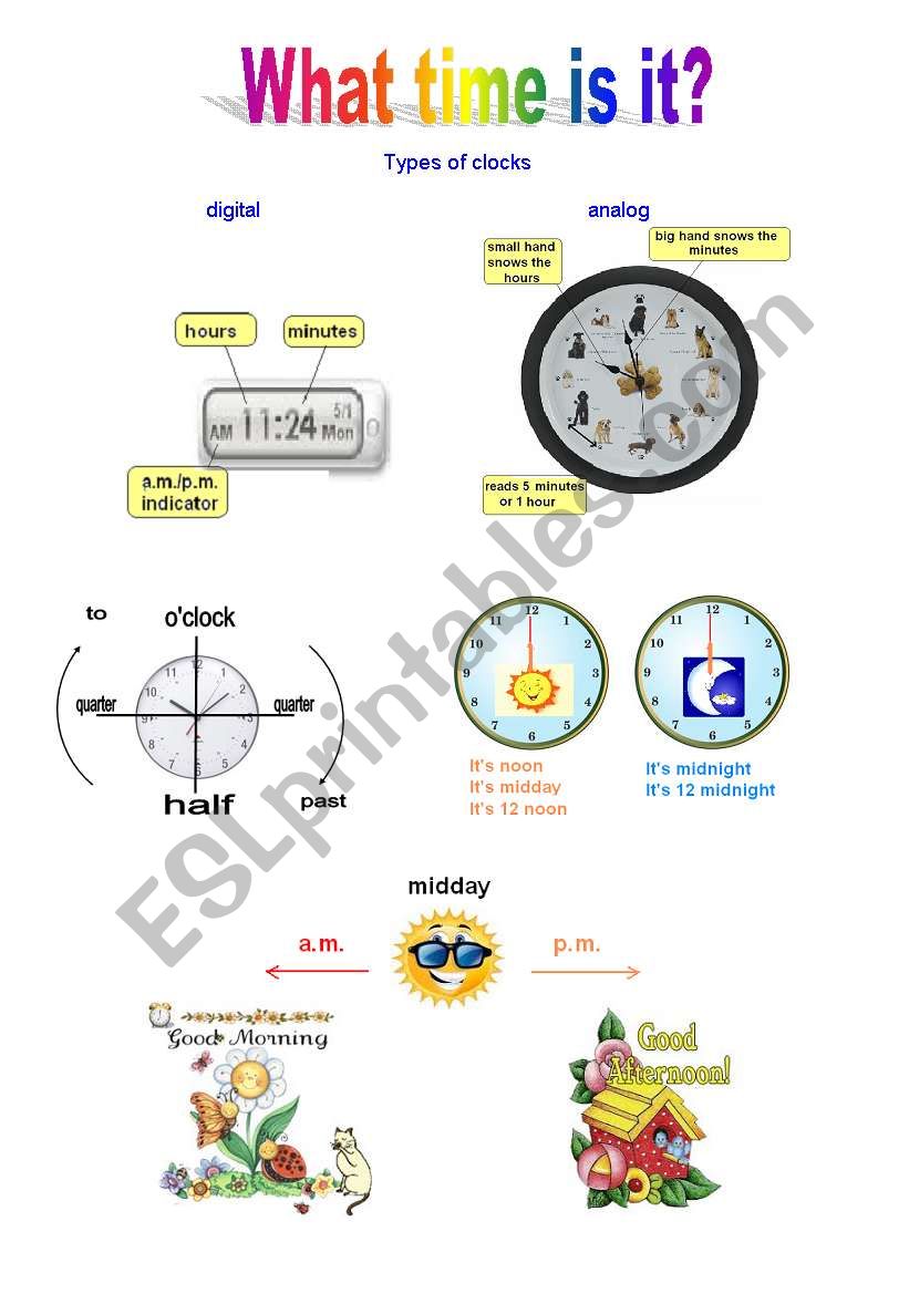 What time is it? worksheet