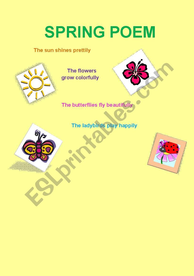 SPRING POEM worksheet