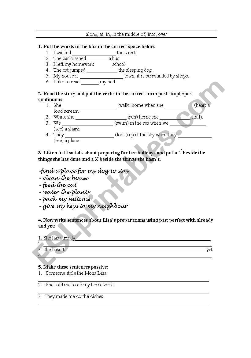 Practice exam based on Richmond Star Players 6 units 3 and 4