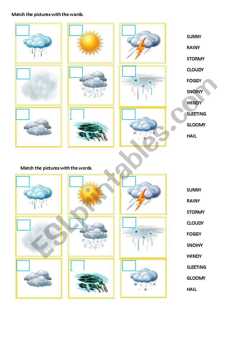 weather worksheet