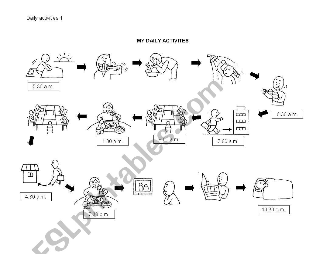 MY DAILY ACTIVITIES worksheet