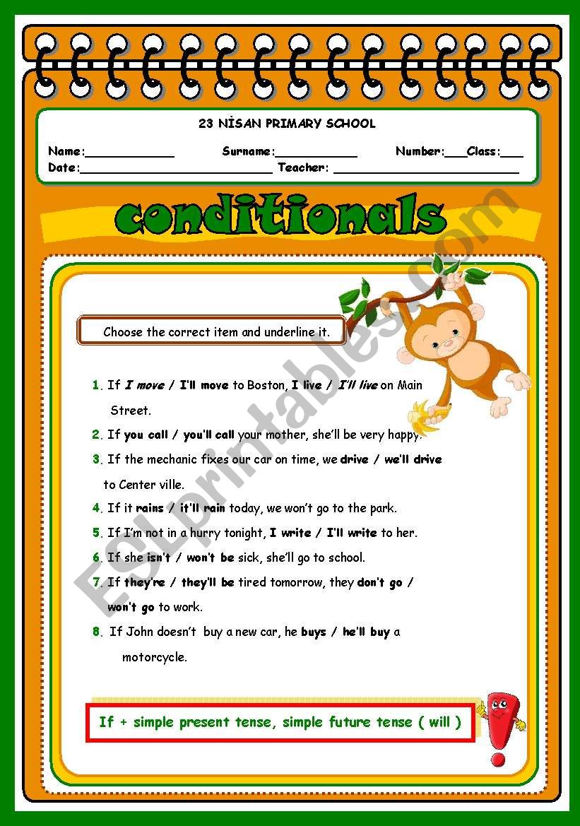 conditionals worksheet