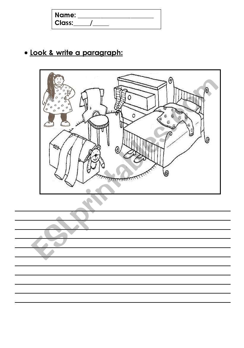 writing exercise: Describing people & prepositions 