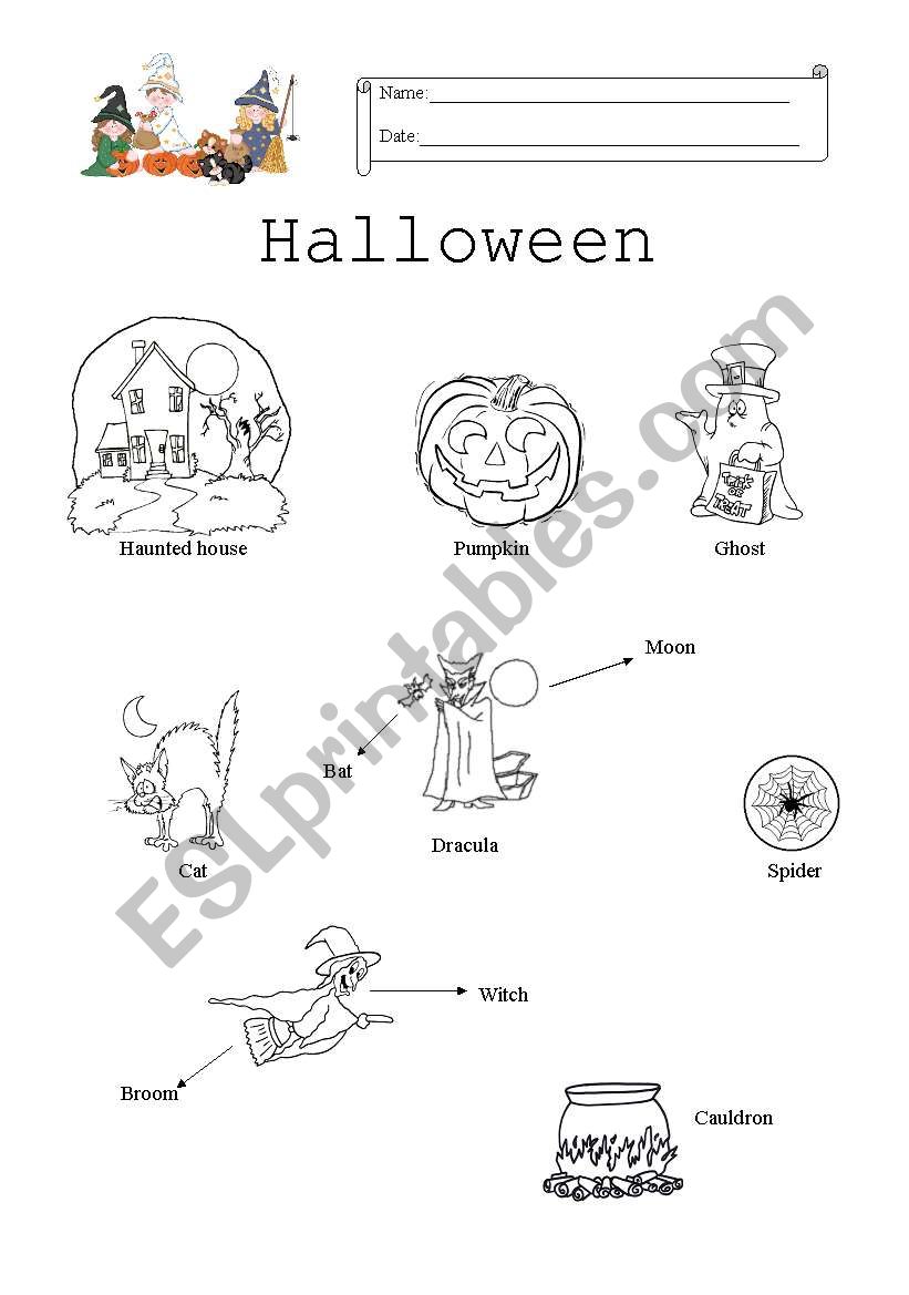 Halloween worksheet