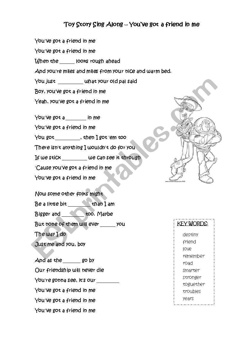 SONG worksheet