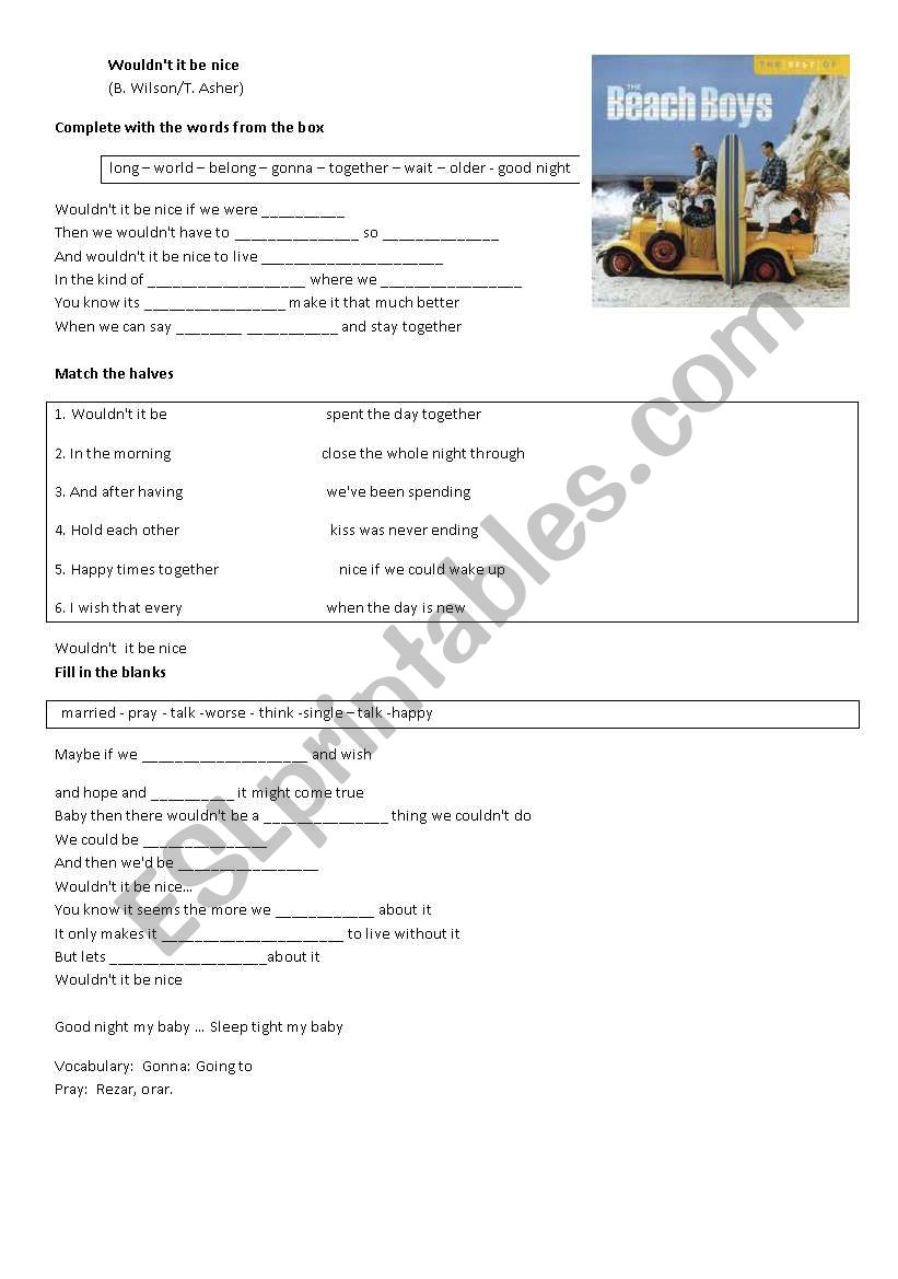 WouldnÂ´t it be nice (the beach boys)