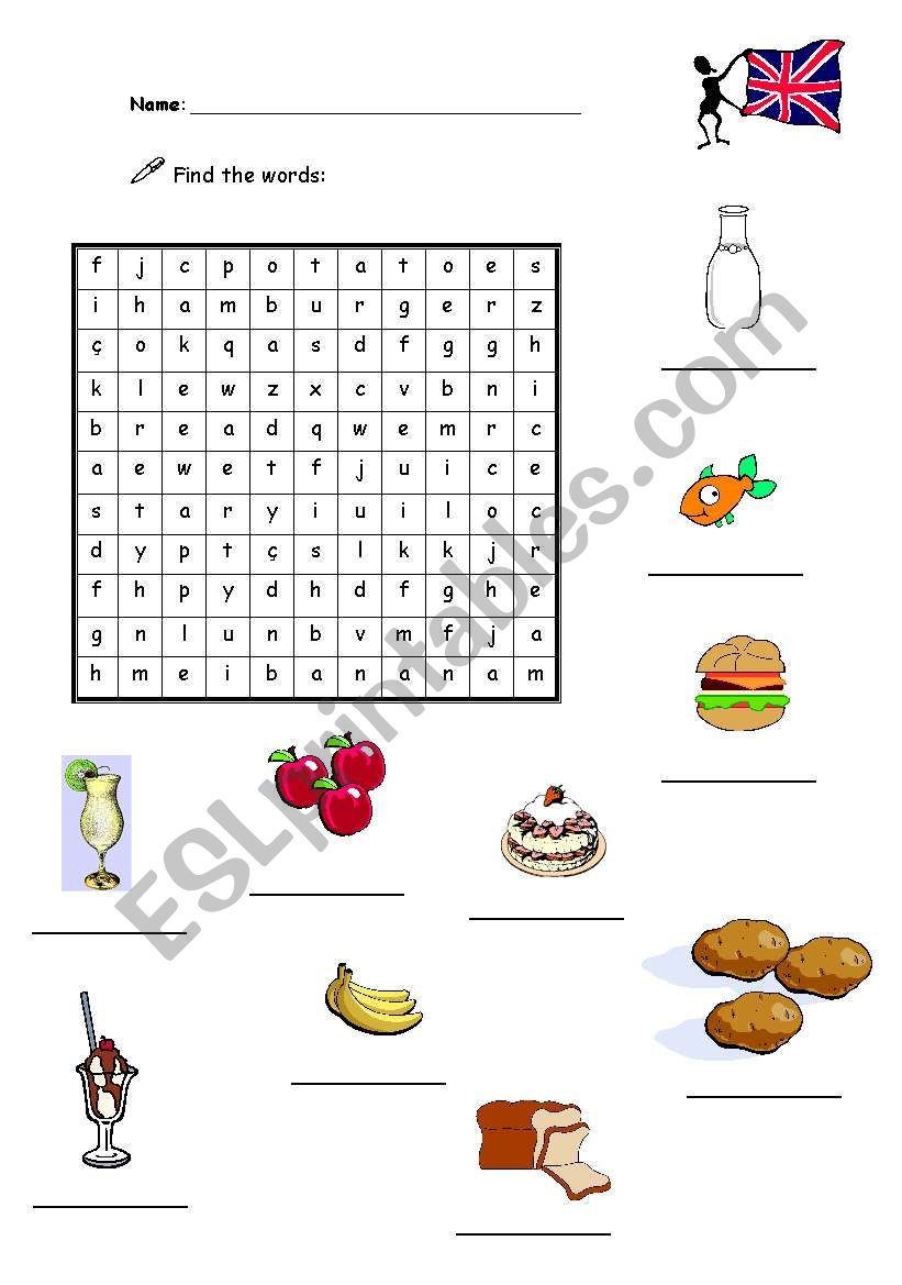 Food worksheet