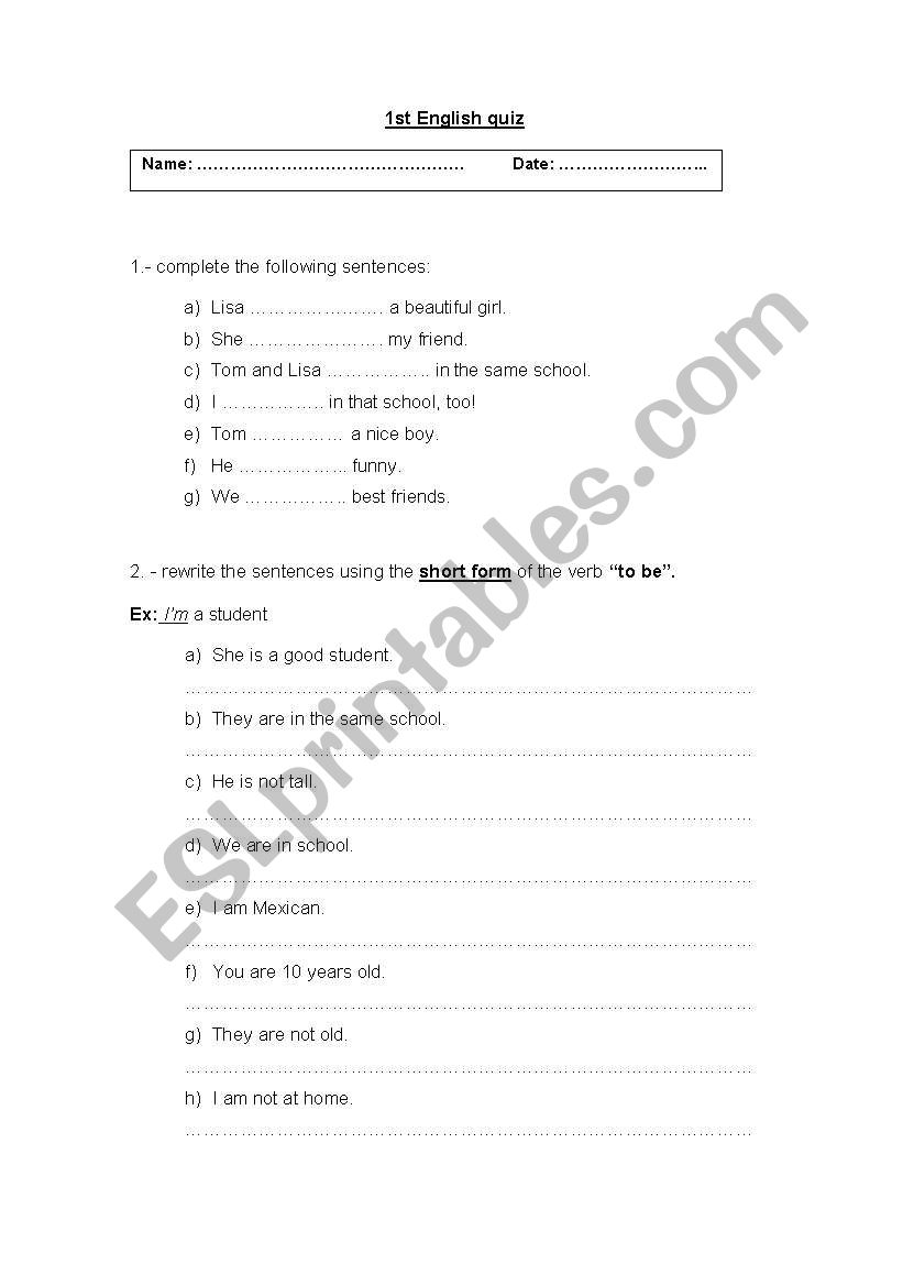 simple present quiz worksheet