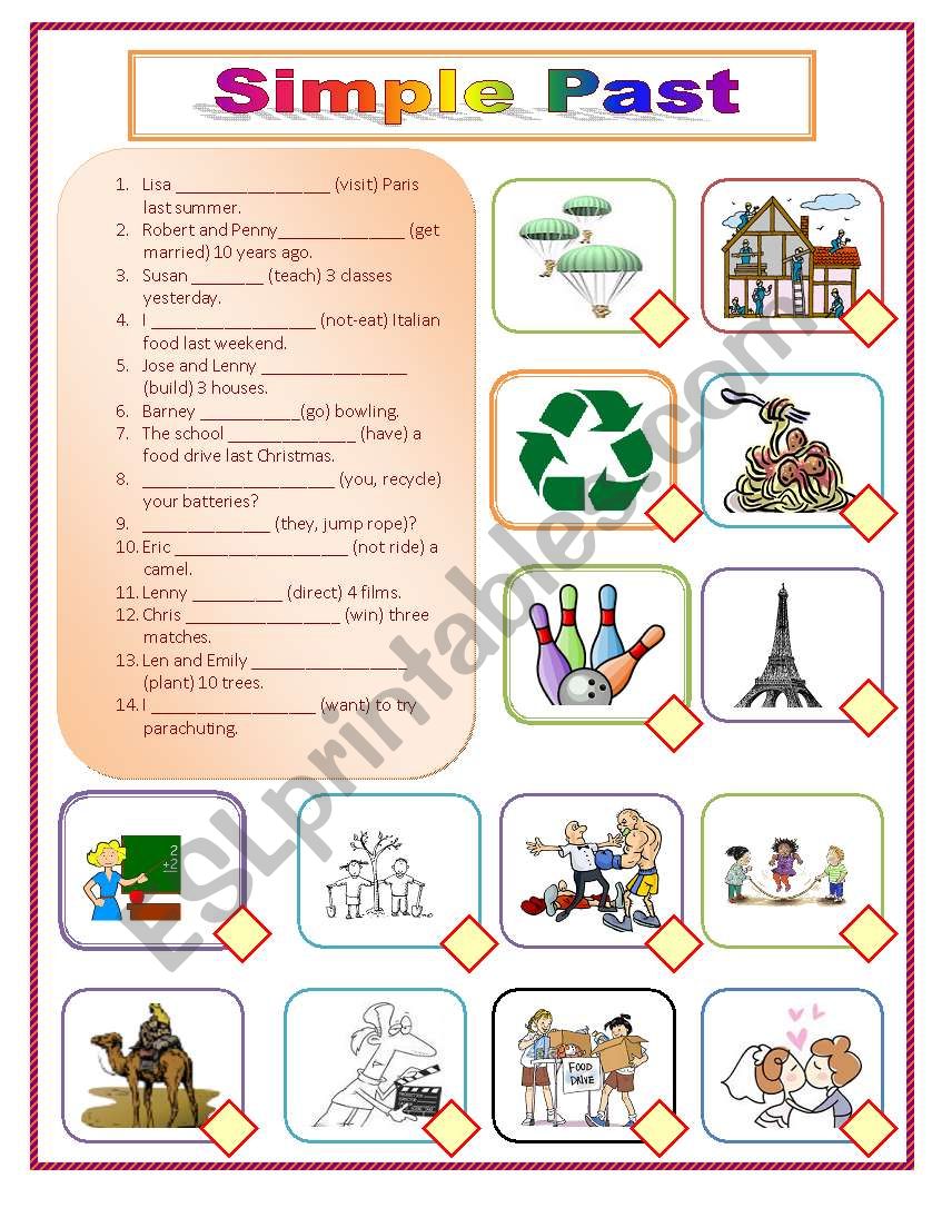 Simple Past Review  worksheet