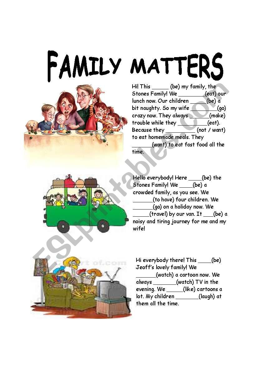 family worksheet