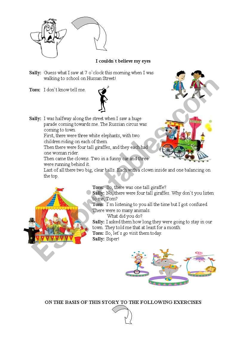 Storytelling - plurals worksheet