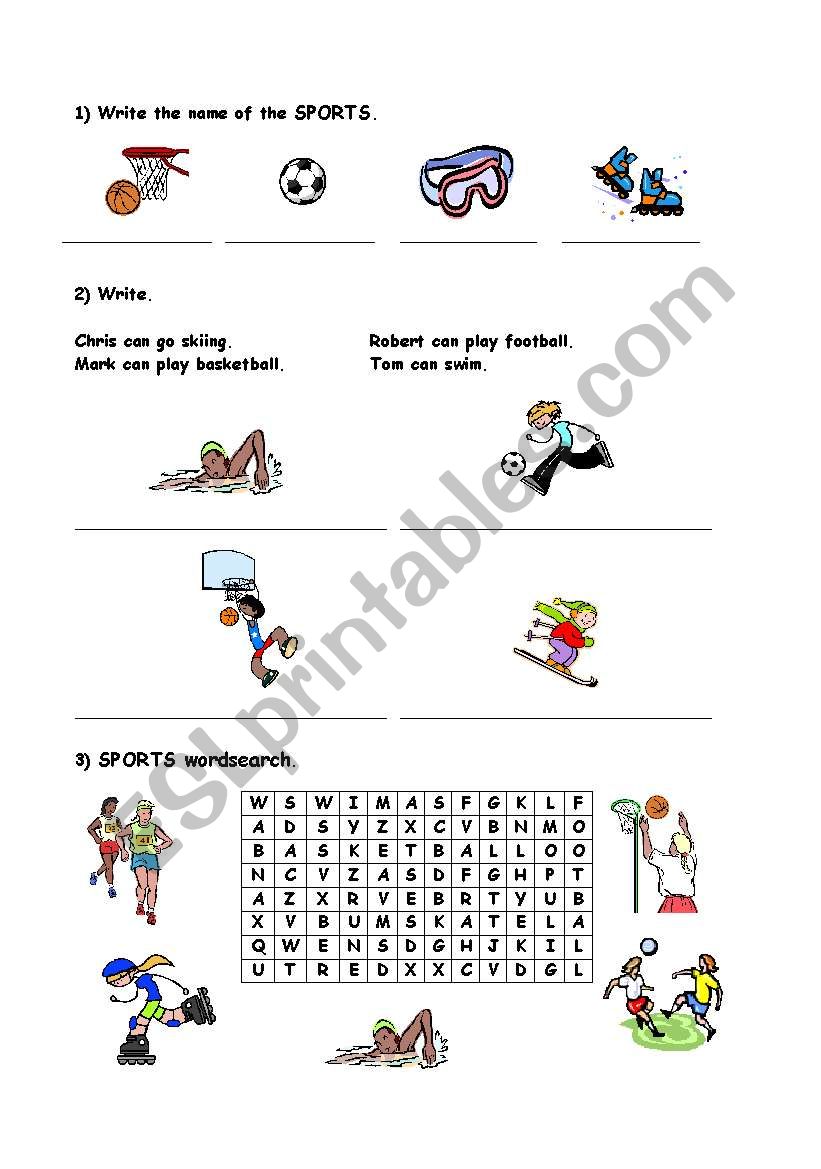 Sports worksheet