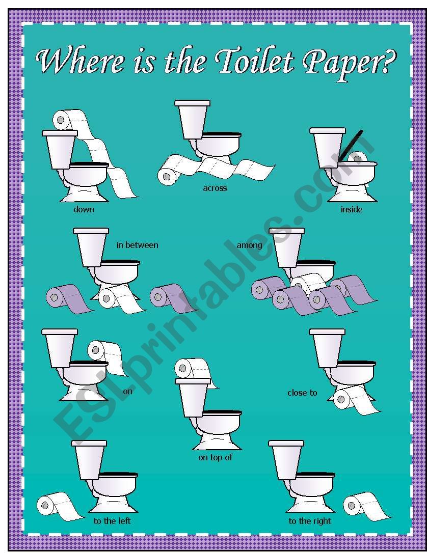 Where is the Toilet Paper Preposition Memory Cards  Part 2 of 2 (with Lots More)
