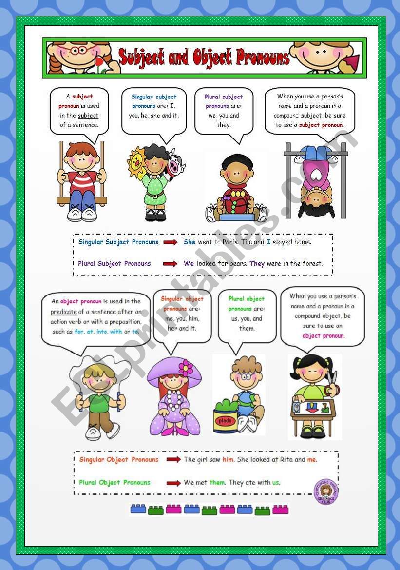 Subject and Object Pronouns worksheet