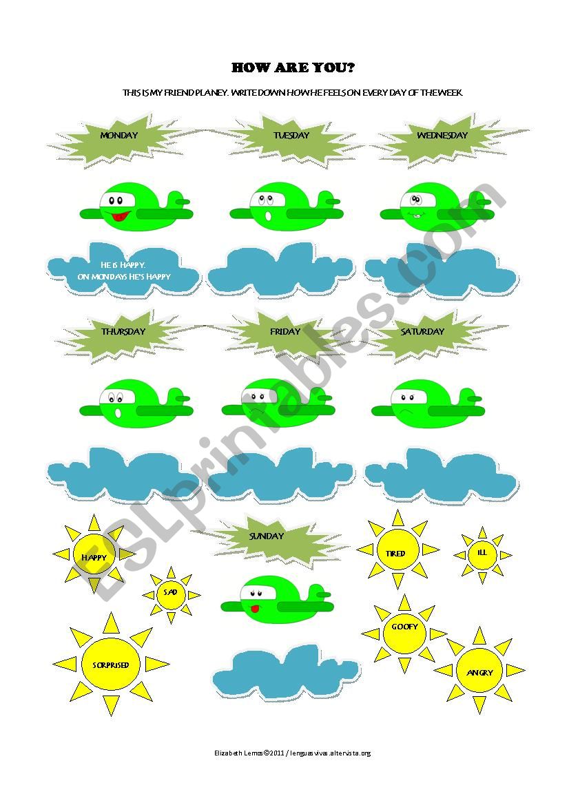 Days of the week worksheet