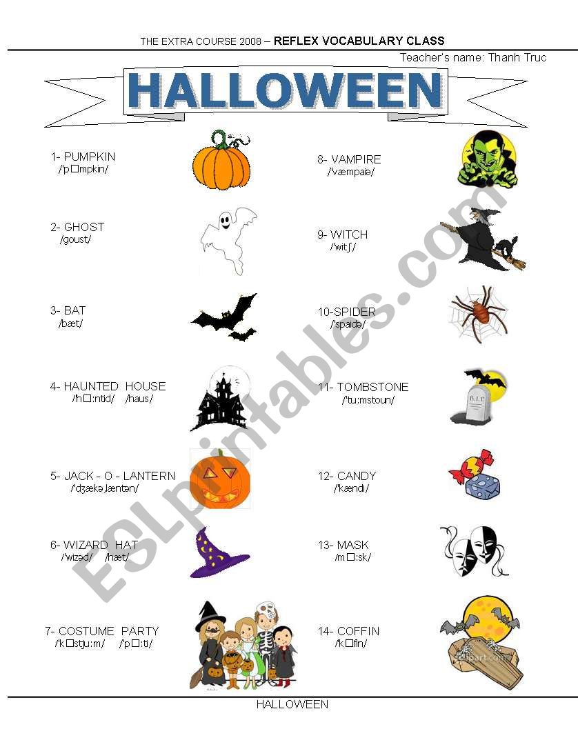 HALLOWEEN worksheet