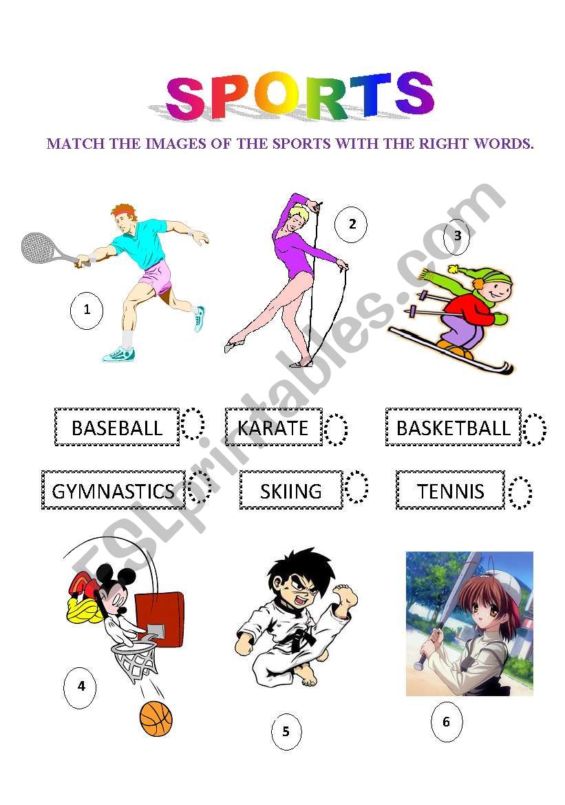 Sports worksheet