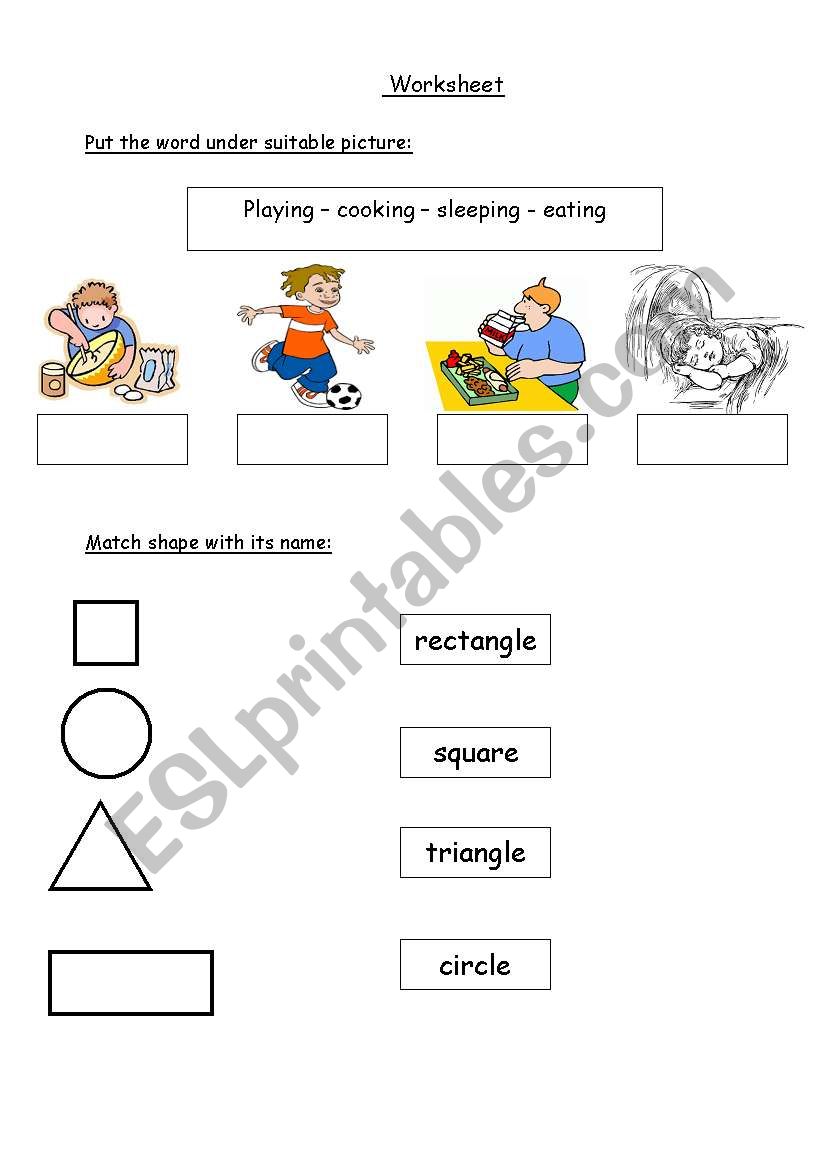 activity worksheet