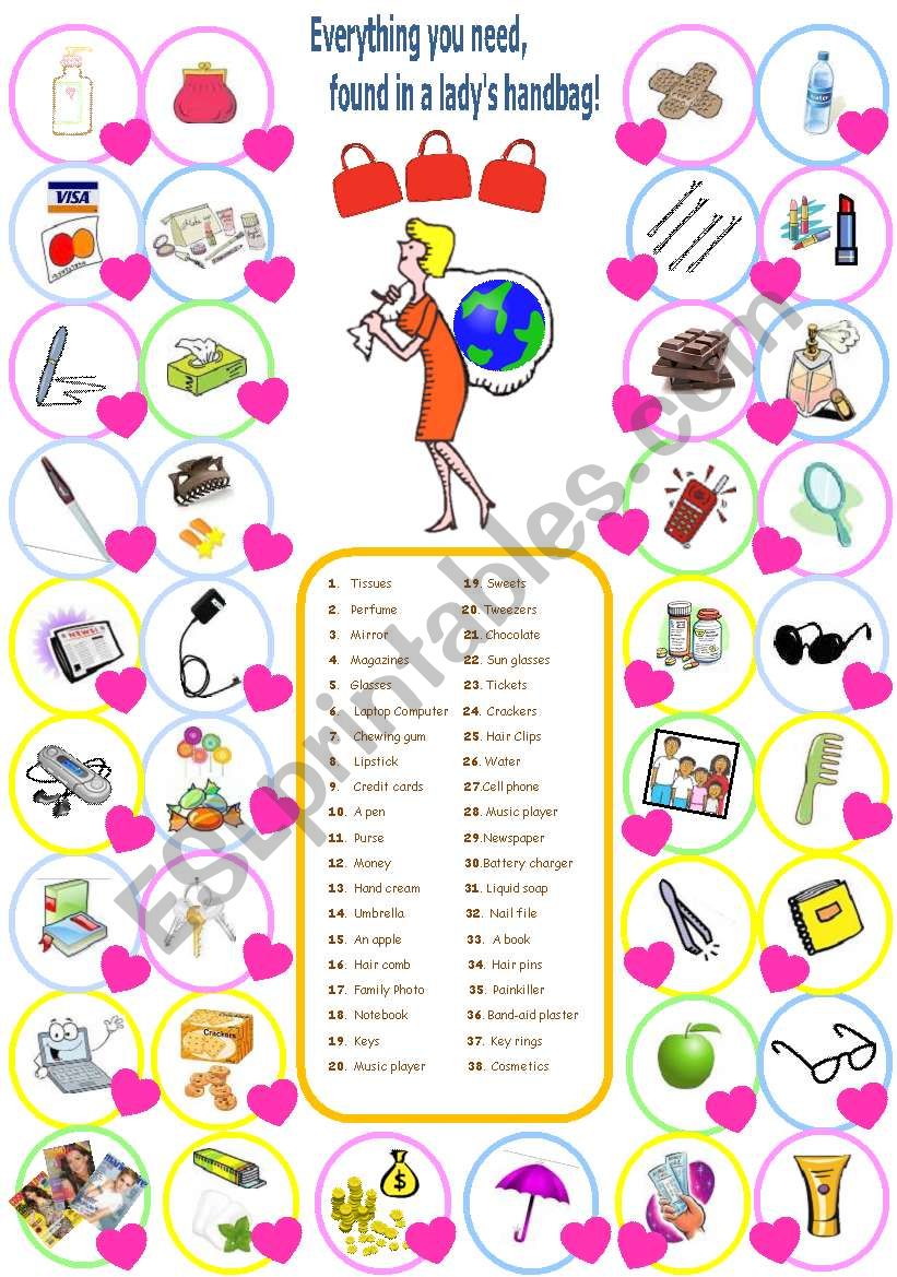 Found in a ladyÂ´s handbag.. worksheet