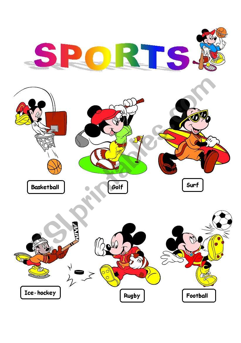 Sports with Mickey worksheet