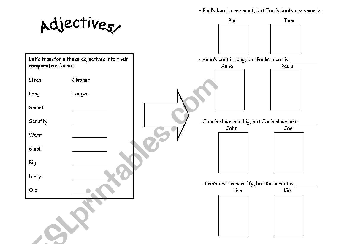 Gradable adjectives worksheet