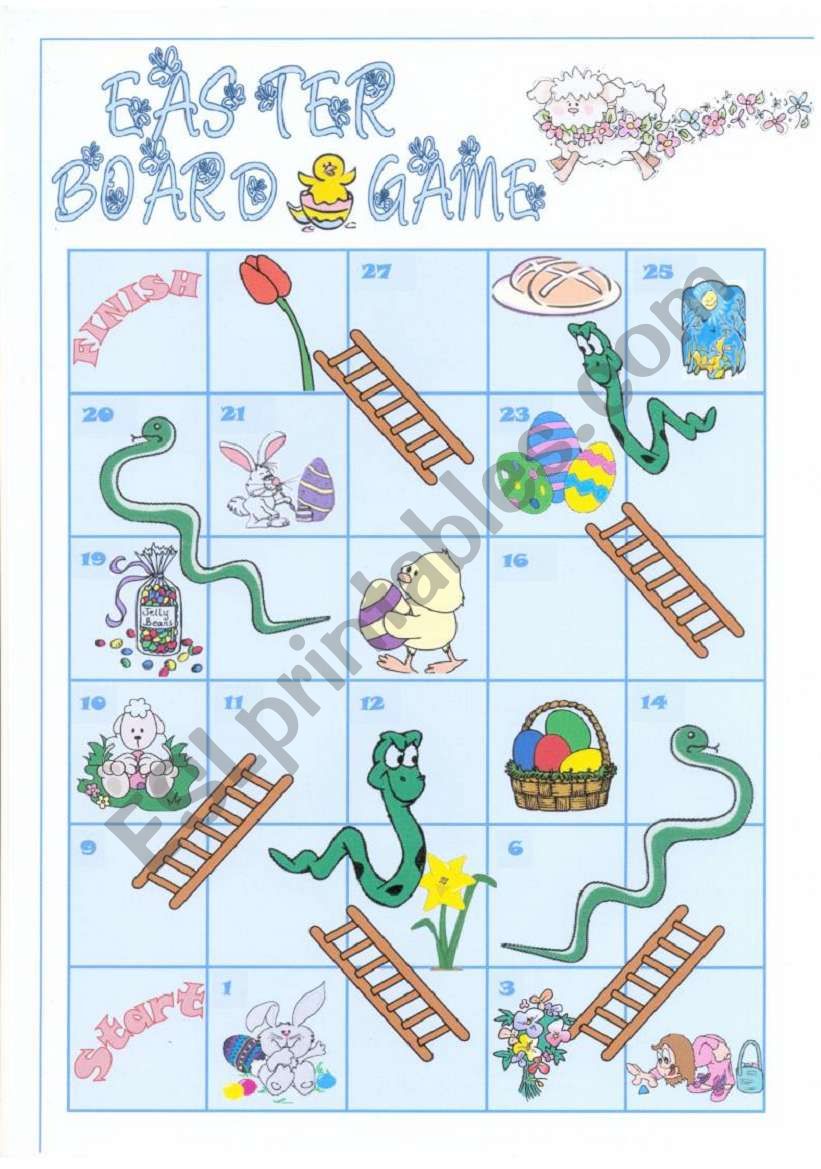 Easter Board Game worksheet