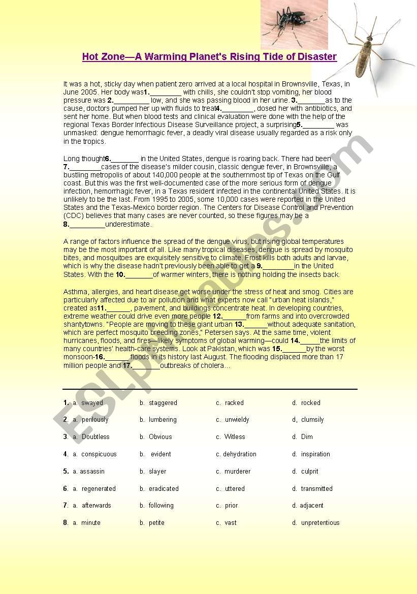 CLOZE worksheet