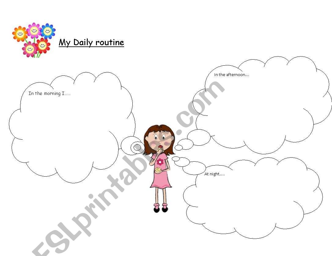 my daily routine worksheet