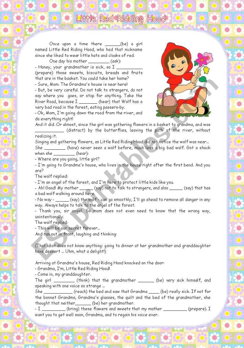 Little Red Riding Hood worksheet