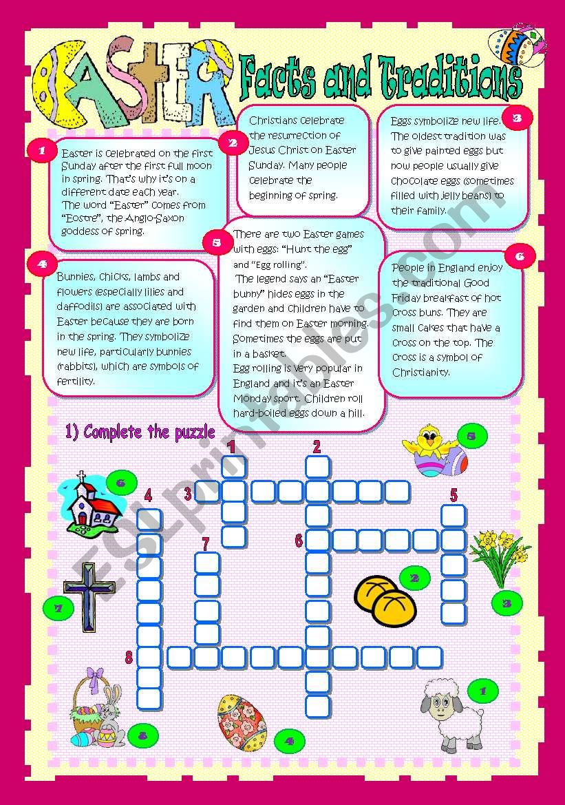 EASTER: FACTS AND TRADITIONS worksheet