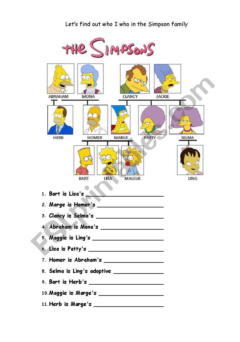 family tree quiz worksheet