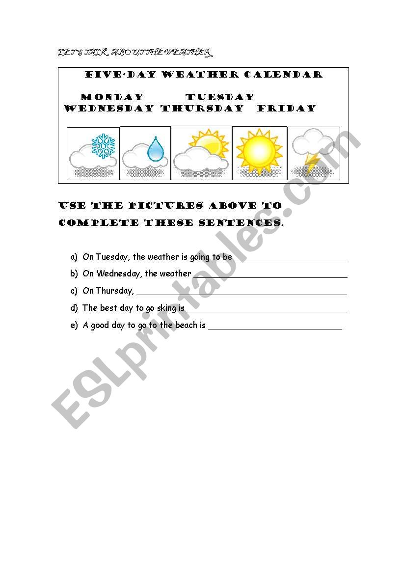 The weather worksheet