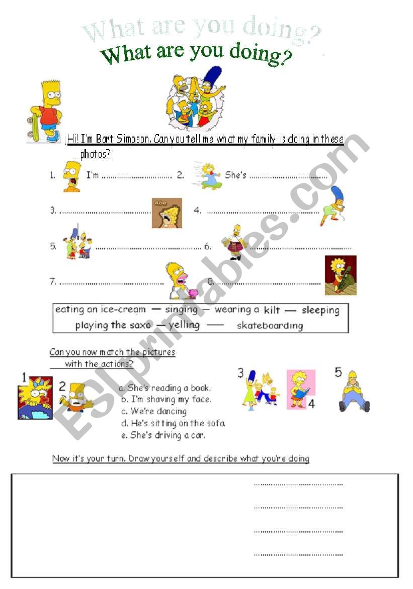 What are you doing?  worksheet