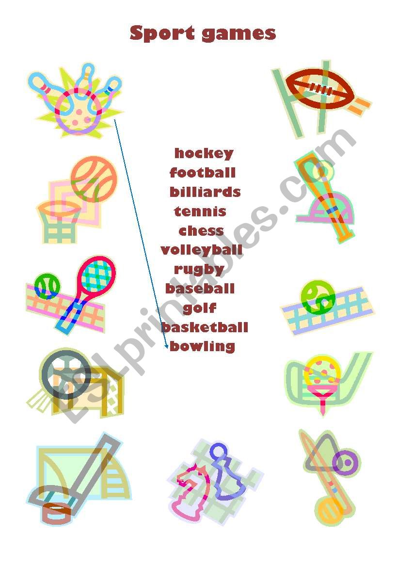 Sport games worksheet