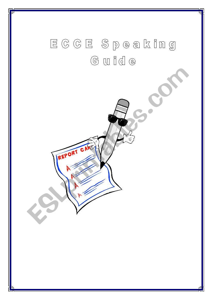 ECCE Speaking Guide worksheet