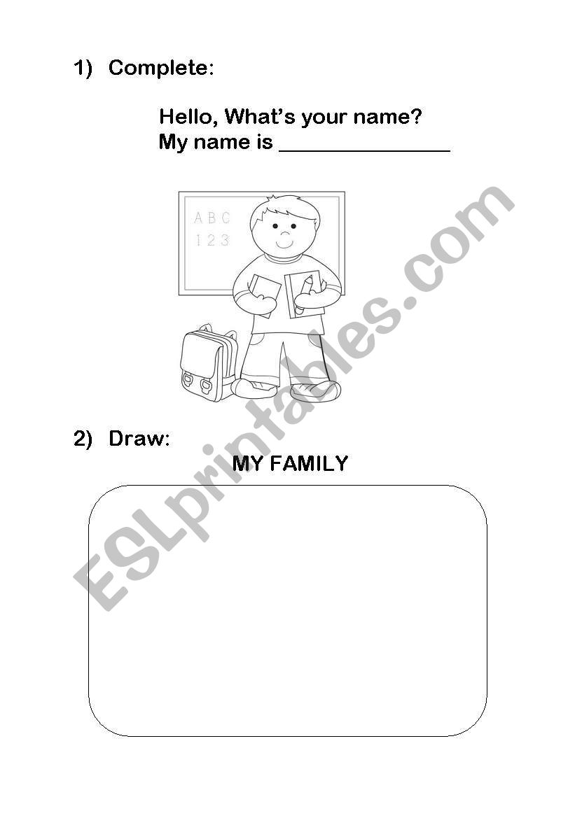 Draw your family worksheet