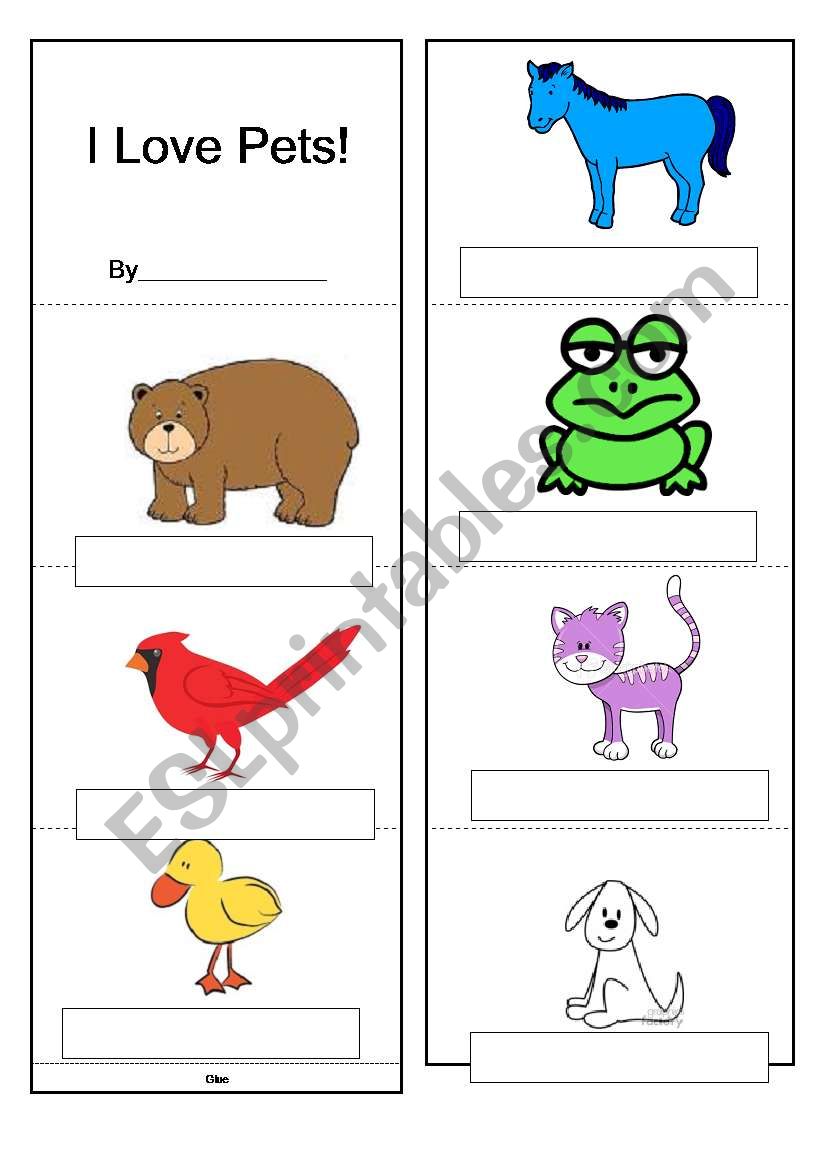 I love pets! worksheet