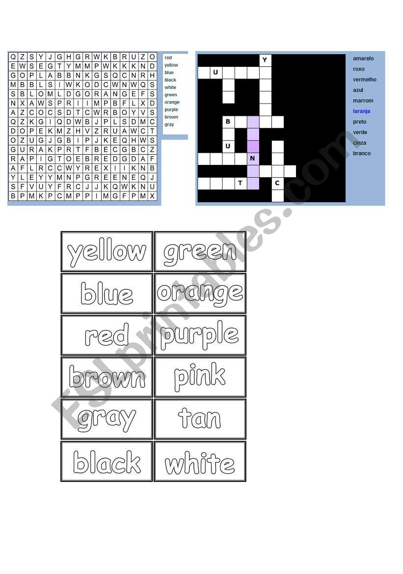 Colours worksheet