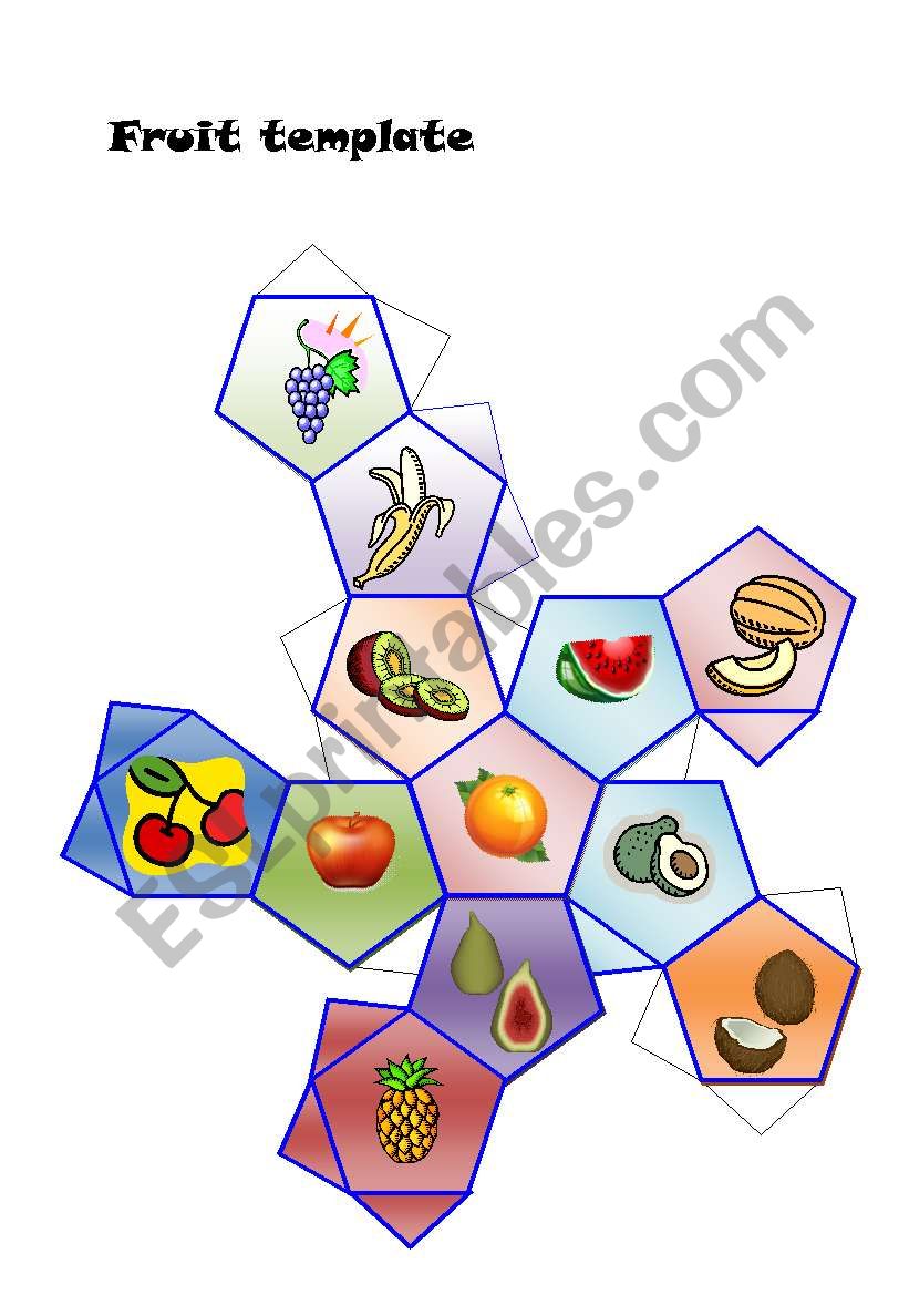 Fruit template worksheet
