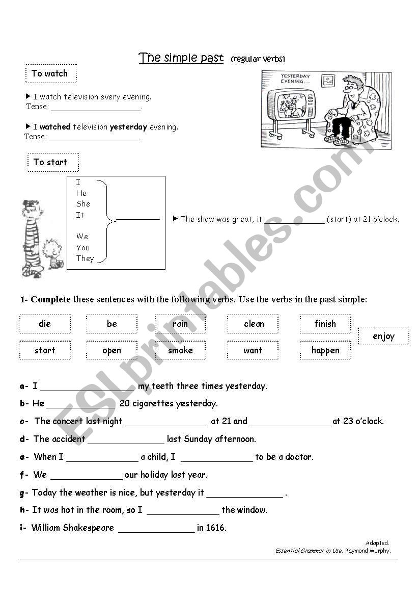 Past Simple worksheet