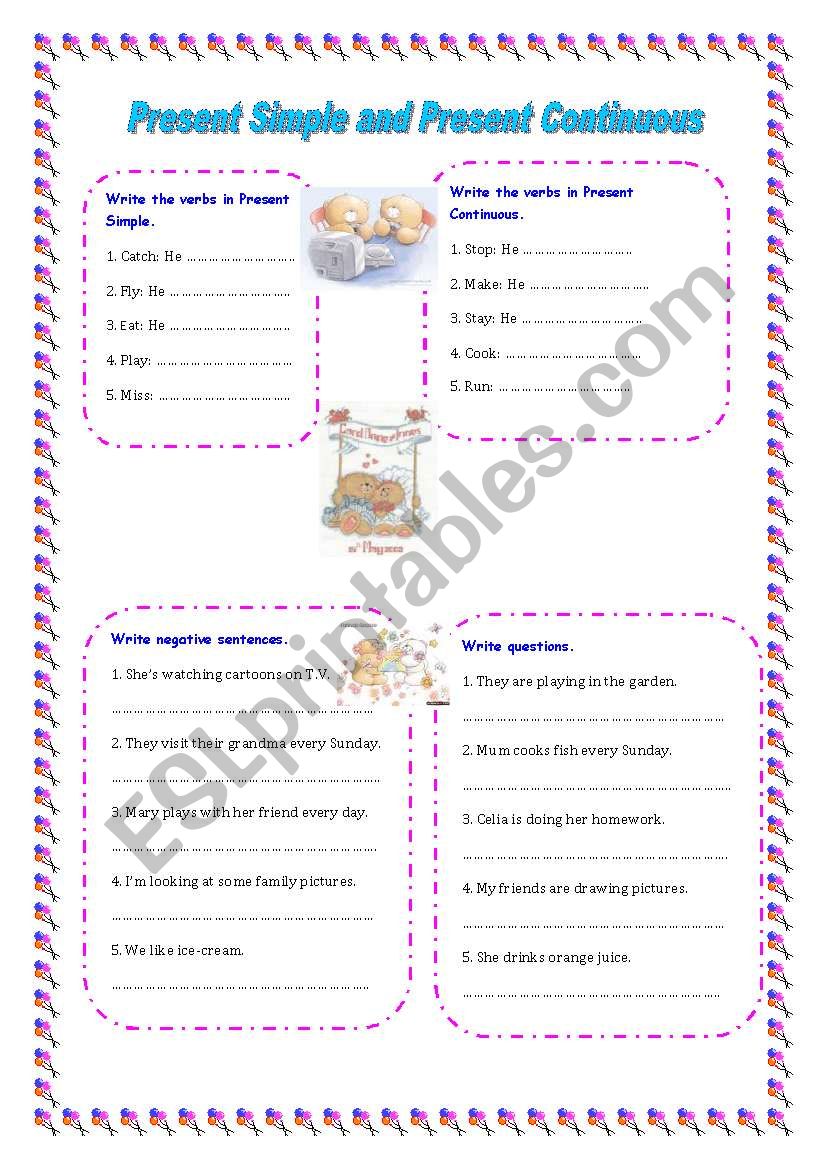 Present Simple and Continuous for beginners