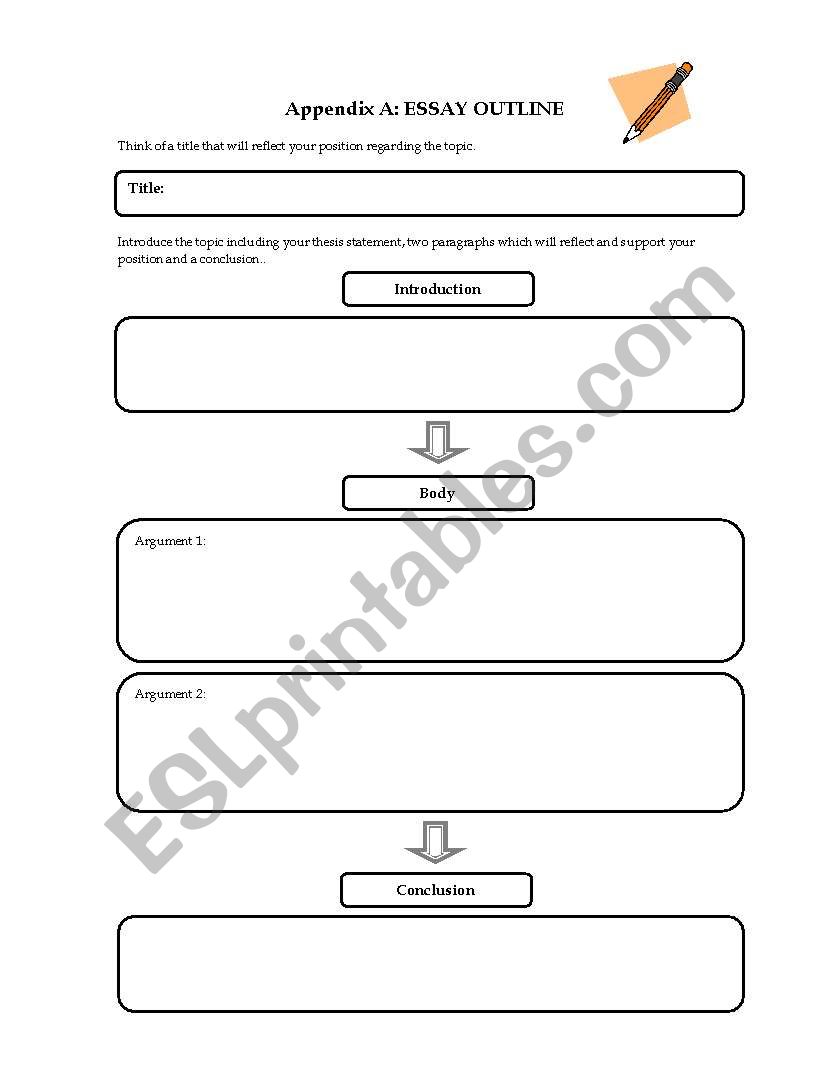 Essay outline worksheet