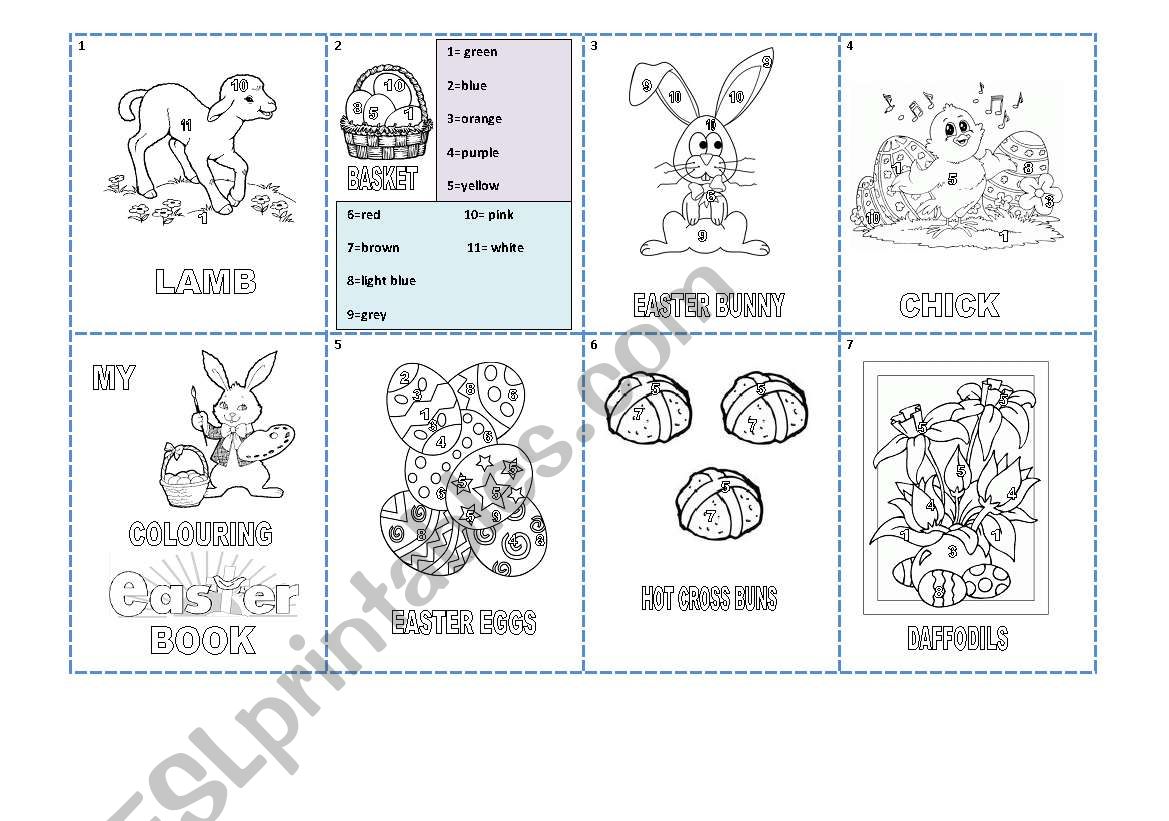 Easter Colouring Book worksheet