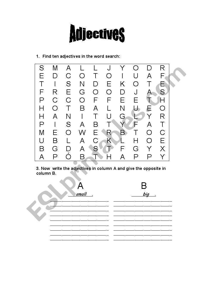 english-worksheets-adjectives-word-search